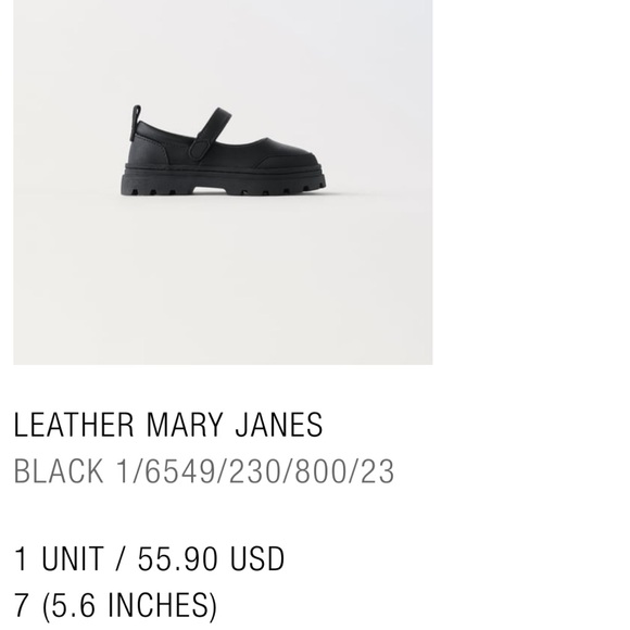 Zara leather lug sole Mary Jane shoes - Picture 6 of 6
